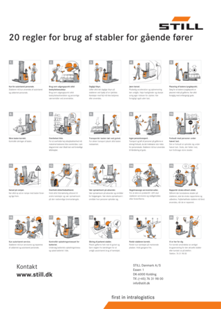 STILLs 20 regler for brug af stabler for gående fører